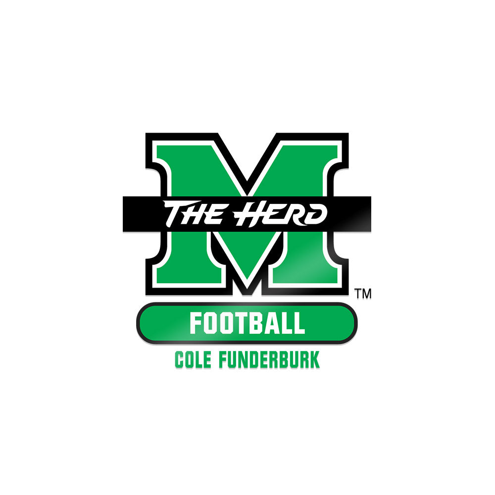 Marshall - NCAA Football : Cole Funderburk - Sticker-0
