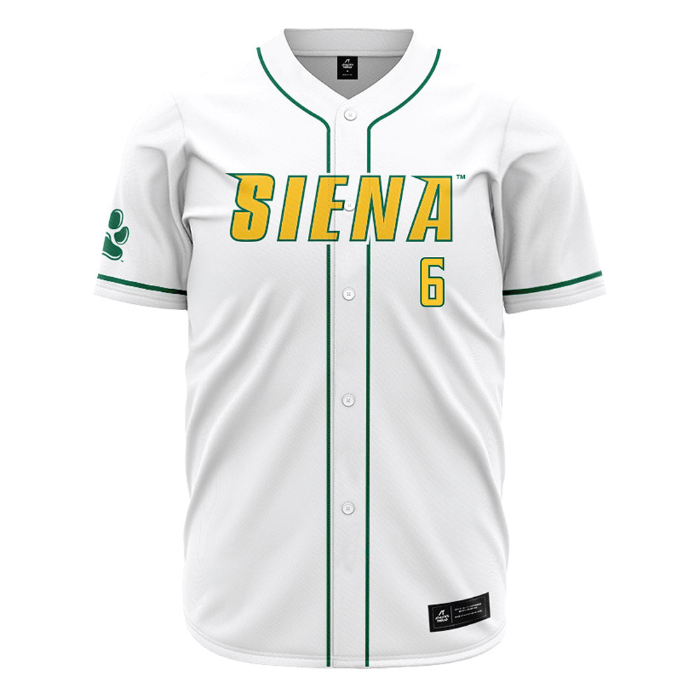 Siena - NCAA Baseball : Owen Pincince - White Jersey-0