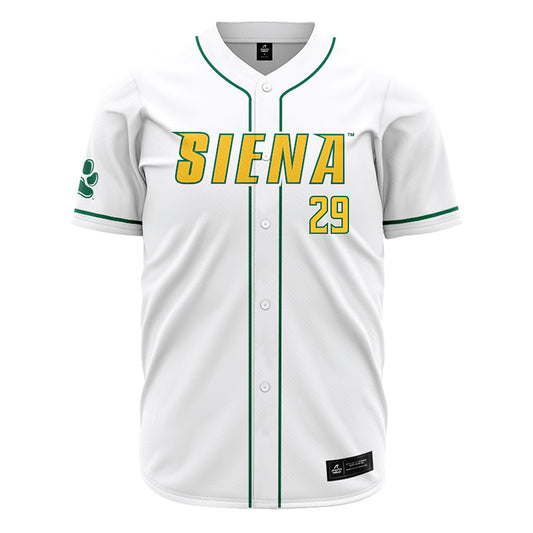 Siena - NCAA Baseball : Ryan Lundari - White Jersey-0