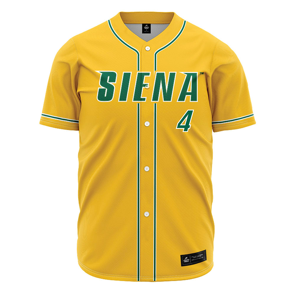 Siena - NCAA Baseball : Aidan Paradine - Gold Jersey
