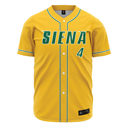 Siena - NCAA Baseball : Aidan Paradine - Gold Jersey