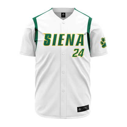 Siena - NCAA Baseball : Noah Brooks - White Jersey