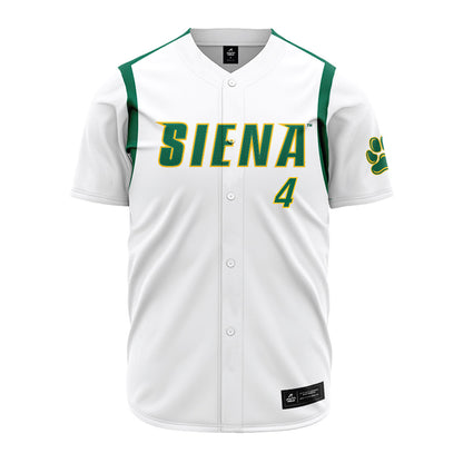 Siena - NCAA Baseball : Aidan Paradine - White Jersey