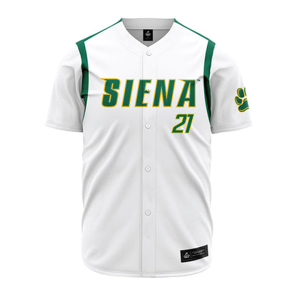 Siena - NCAA Baseball : Nolan Puglisi - White Jersey