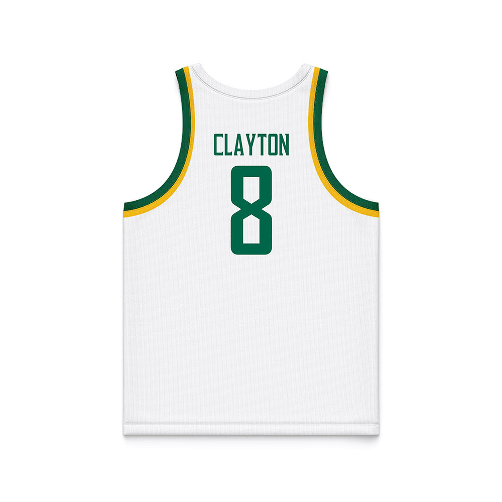 Siena - NCAA Men's Basketball : Mosi Clayton - White Basketball Jersey-1