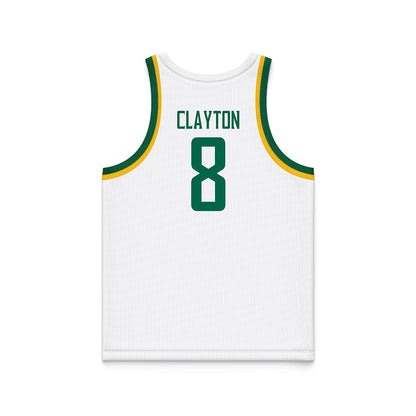 Siena - NCAA Men's Basketball : Mosi Clayton - White Basketball Jersey-1