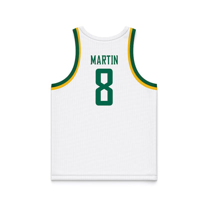 Siena - NCAA Men's Basketball : Mana Martin - White Basketball Jersey-1