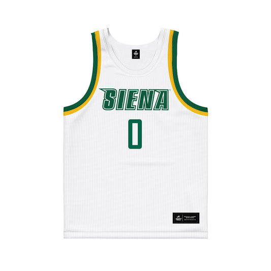 Siena - NCAA Men's Basketball : SeiMir Roberson - White Basketball Jersey-0