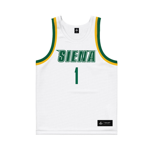 Siena - NCAA Men's Basketball : Chris Torres - White Basketball Jersey