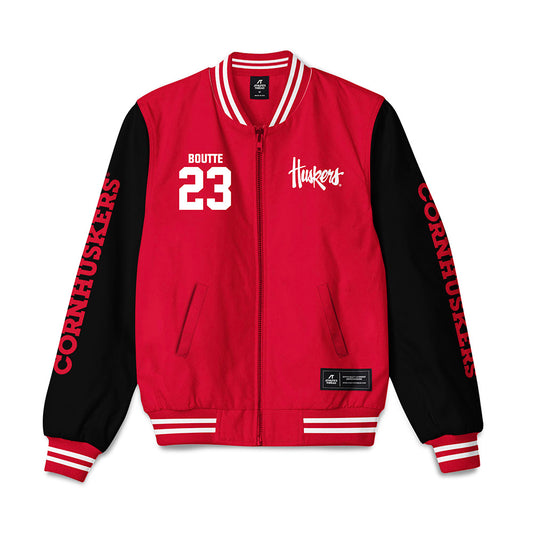 Nebraska - NCAA Softball : Lorin Boutte - Bomber Jacket-0