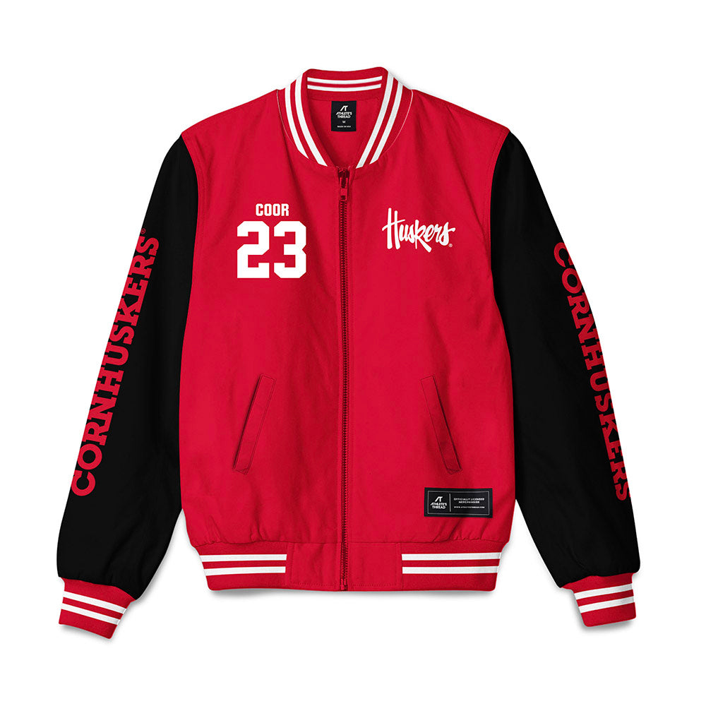Nebraska - NCAA Softball : Hannah Coor - Bomber Jacket-0