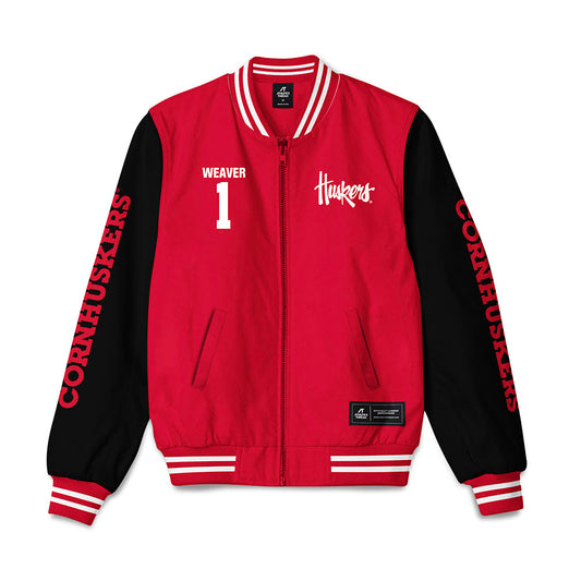 Nebraska - NCAA Women's Basketball : Hailey Weaver - Bomber Jacket-0