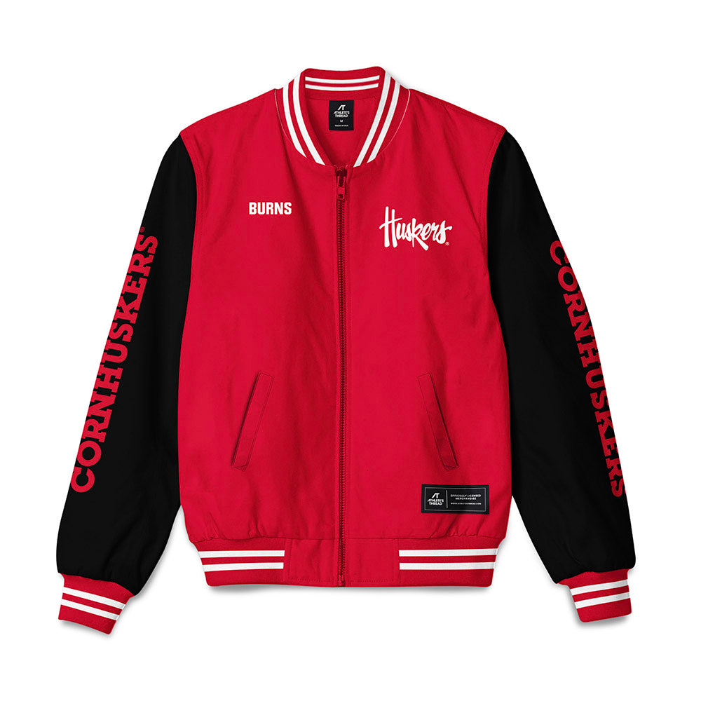 Nebraska - NCAA Women's Gymnastics : Olivia Burns - Bomber Jacket-0