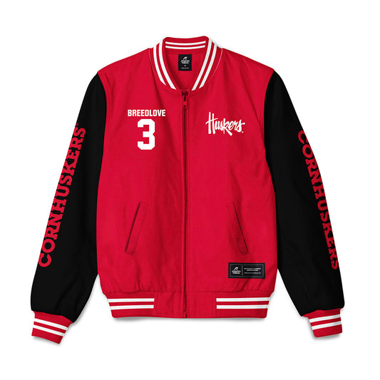 Nebraska - NCAA Women's Bowling : Lani Breedlove - Bomber Jacket-0