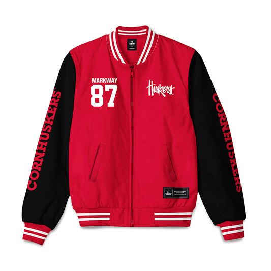 Nebraska - NCAA Football : Mac Markway - Bomber Jacket-0