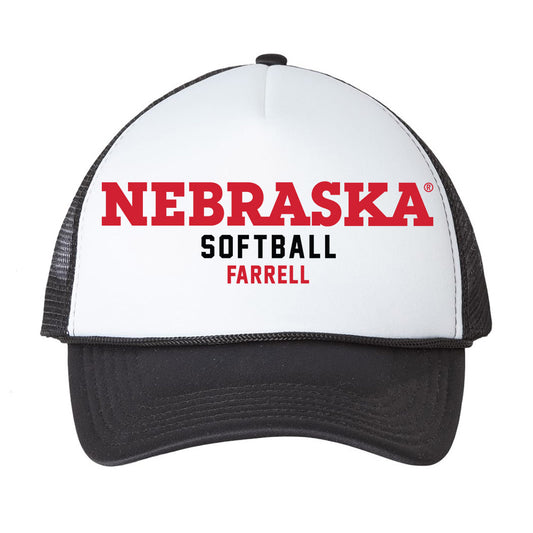 Nebraska - NCAA Softball : Jesse Farrell - Trucker Hat-0
