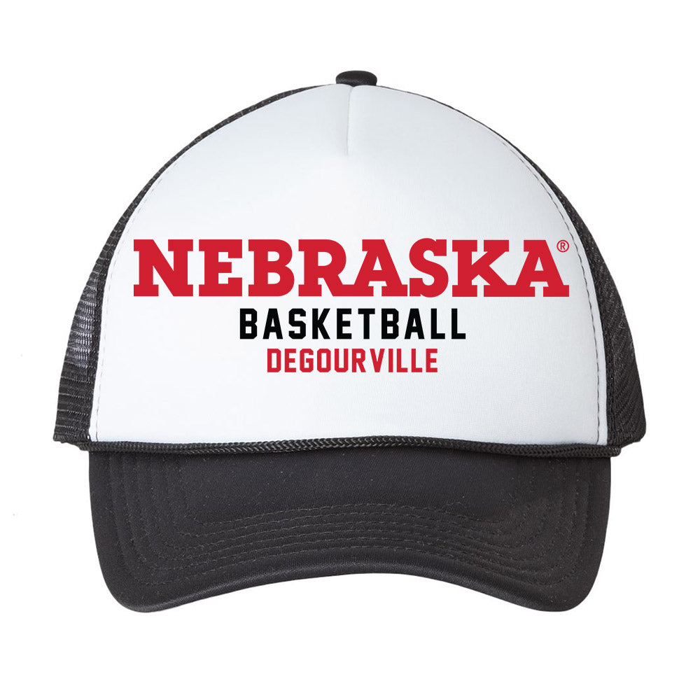 Nebraska - NCAA Men's Basketball : Taj Degourville - Trucker Hat-0