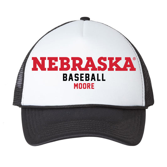 Nebraska - NCAA Baseball : Reese Moore - Trucker Hat-0