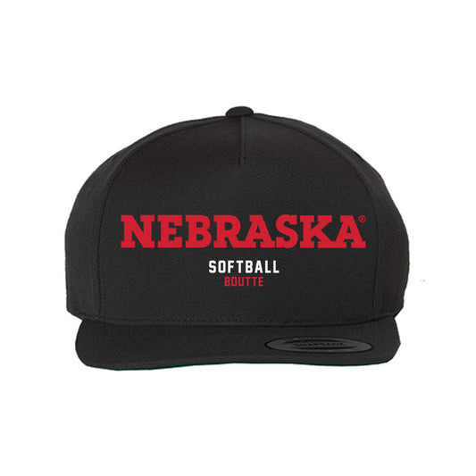 Nebraska - NCAA Softball : Lorin Boutte - Snapback Hat-0