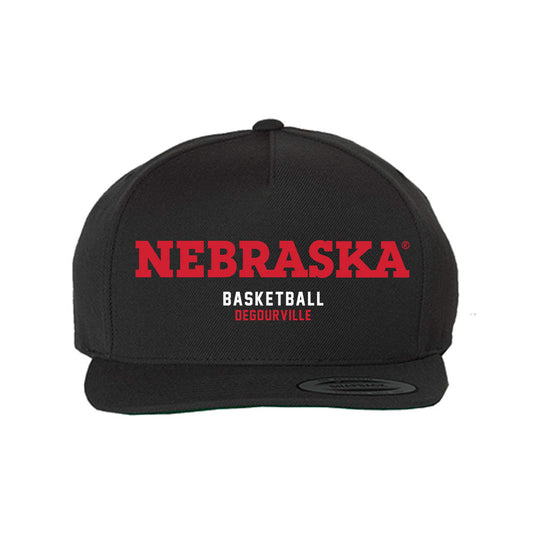 Nebraska - NCAA Men's Basketball : Taj Degourville - Snapback Hat-0