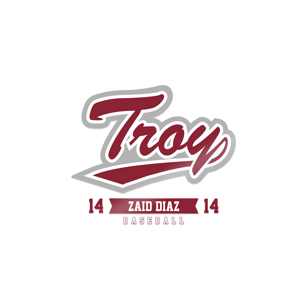 Troy - NCAA Baseball : Zaid Diaz - Sticker-0