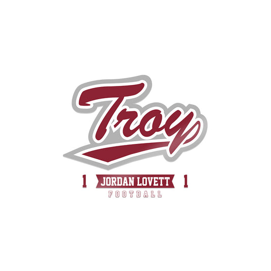 Troy - NCAA Football : Jordan Lovett - Sticker-0