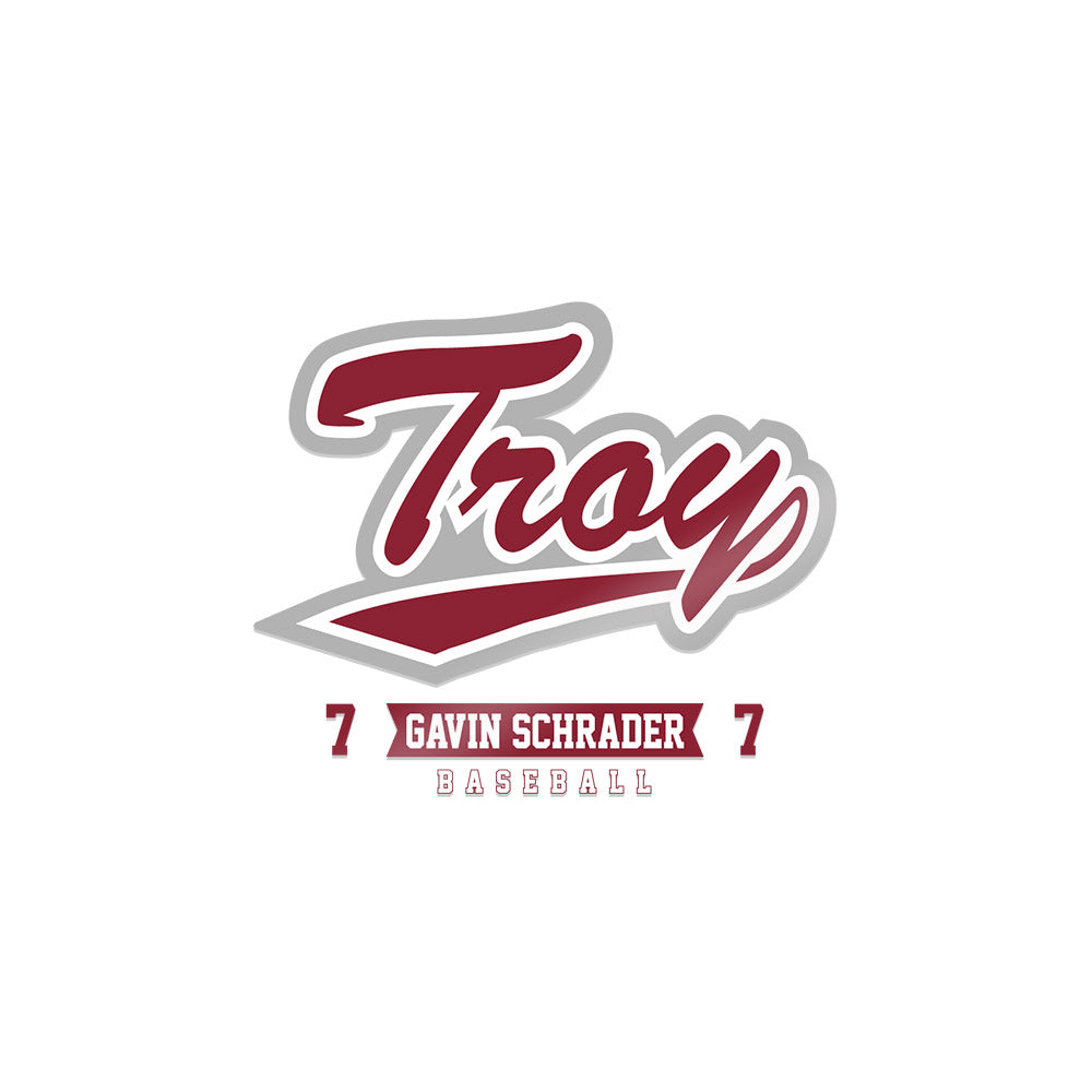 Troy - NCAA Baseball : Gavin Schrader - Sticker-0