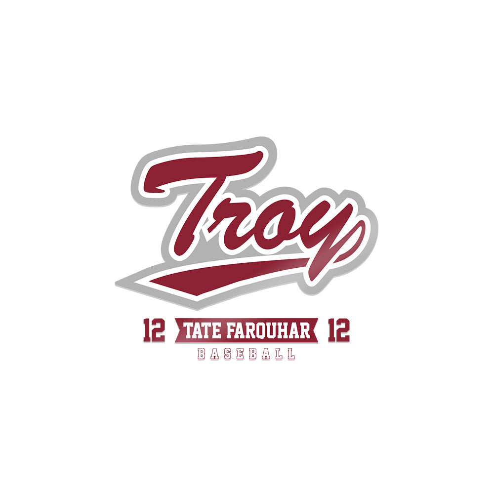 Troy - NCAA Baseball : Tate Farquhar - Sticker-0