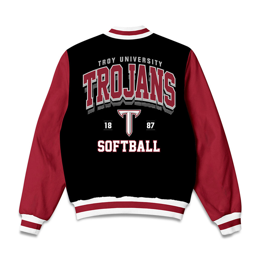Troy - NCAA Softball : Ella Cunningham - Bomber Jacket-1