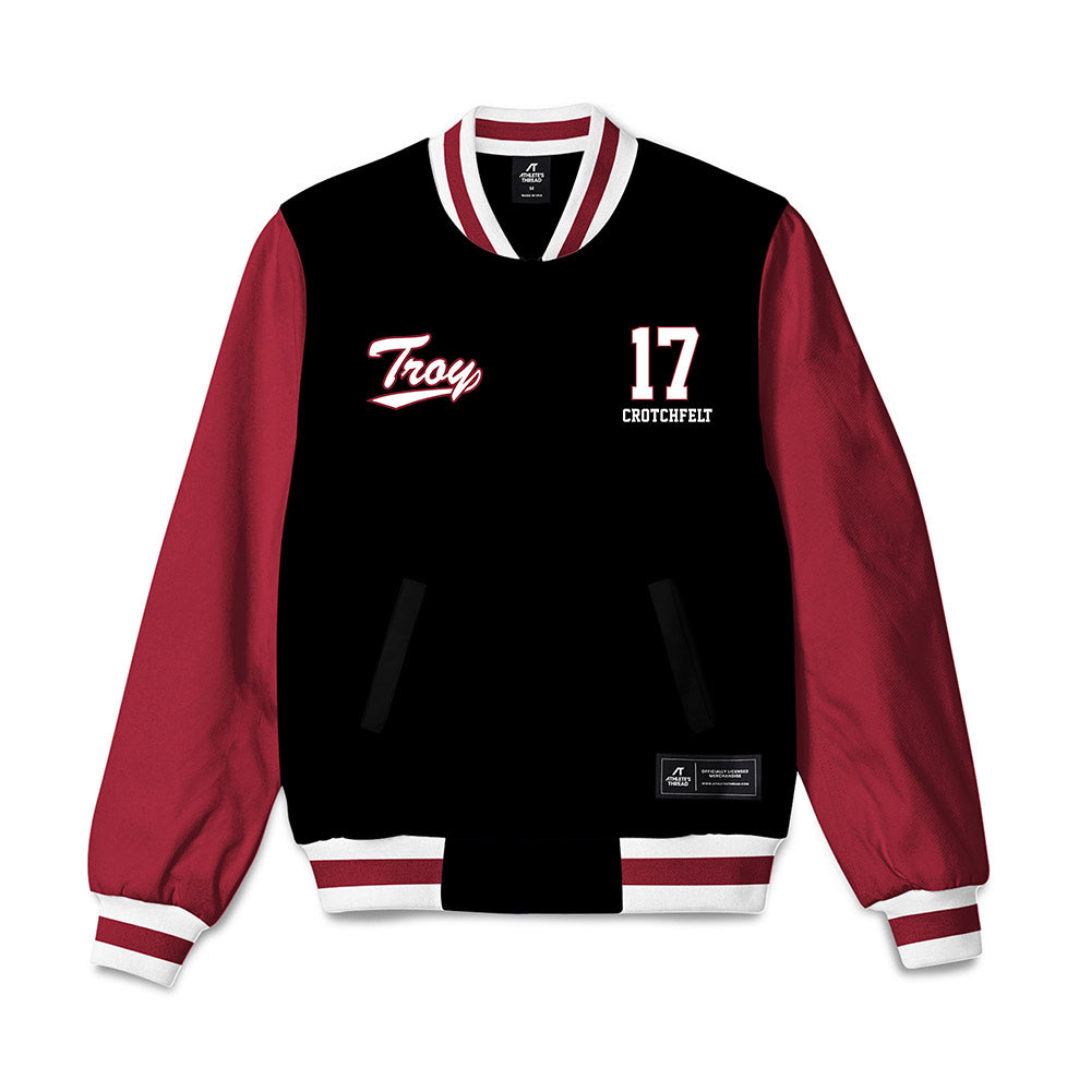 Troy - NCAA Baseball : Zach Crotchfelt - Bomber Jacket-0