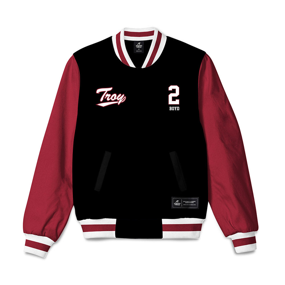 Troy - NCAA Football : Jywon Boyd - Bomber Jacket-0