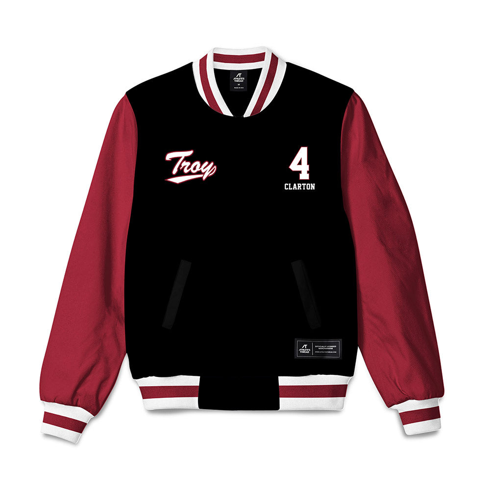 Troy - NCAA Men's Basketball : Emmanuel Clarton - Bomber Jacket-0