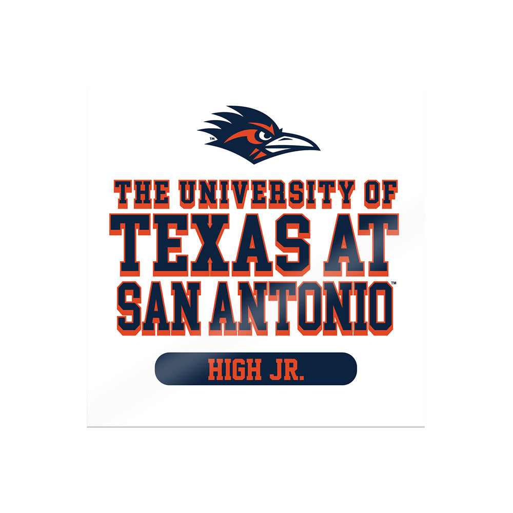 UTSA - NCAA Football : Brandon High Jr. - Sticker-0