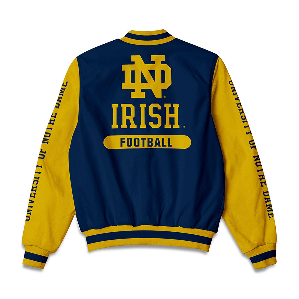 Notre Dame - NCAA Football : Tyler Merrill - Bomber Jacket-1
