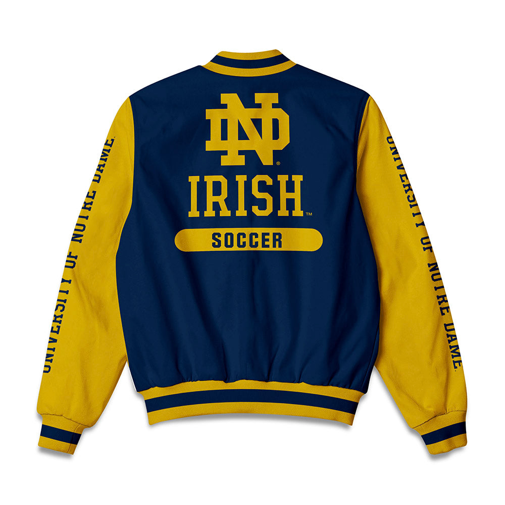 Notre Dame - NCAA Men's Soccer : Vlad Walent - Bomber Jacket-1