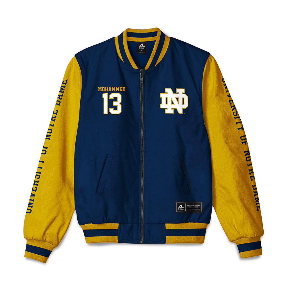 Notre Dame - NCAA Men's Basketball : Sir Mohammed - Bomber Jacket-0