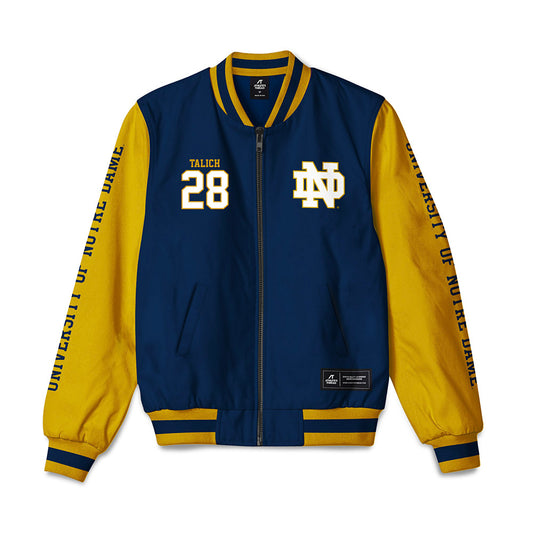 Notre Dame - NCAA Football : Luke Talich - Bomber Jacket-0