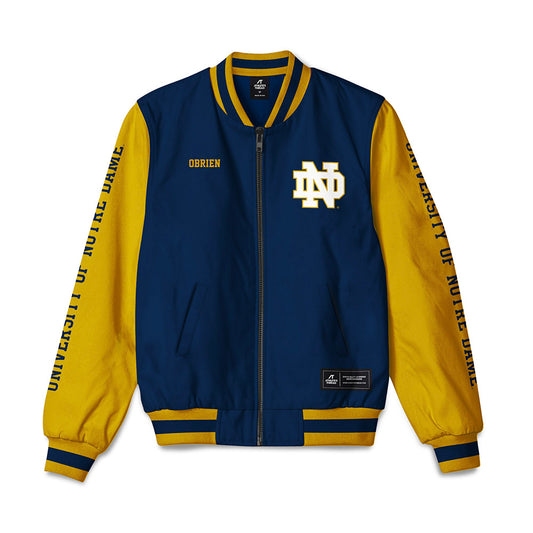 Notre Dame - NCAA Women's Track & Field : Caitlyn OBrien - Bomber Jacket-0