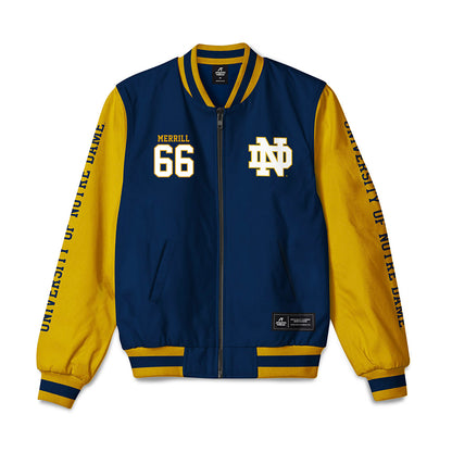 Notre Dame - NCAA Football : Tyler Merrill - Bomber Jacket-0