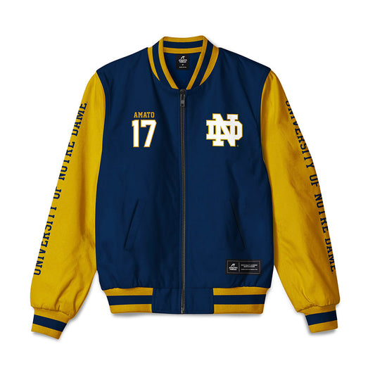 Notre Dame - NCAA Women's Lacrosse : Ellie Amato - Bomber Jacket-0