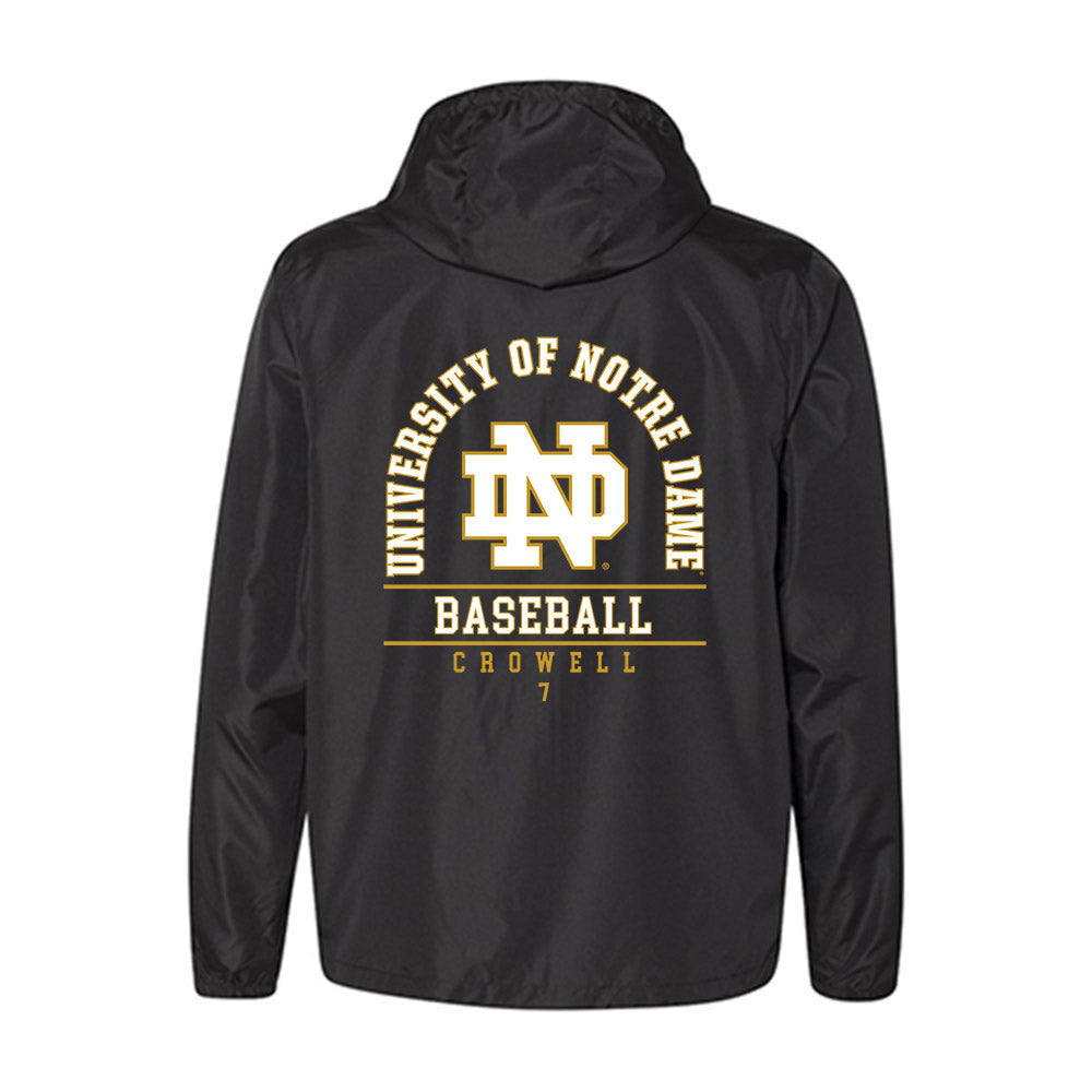 Notre Dame - NCAA Baseball : Caden Crowell - Windbreaker-1