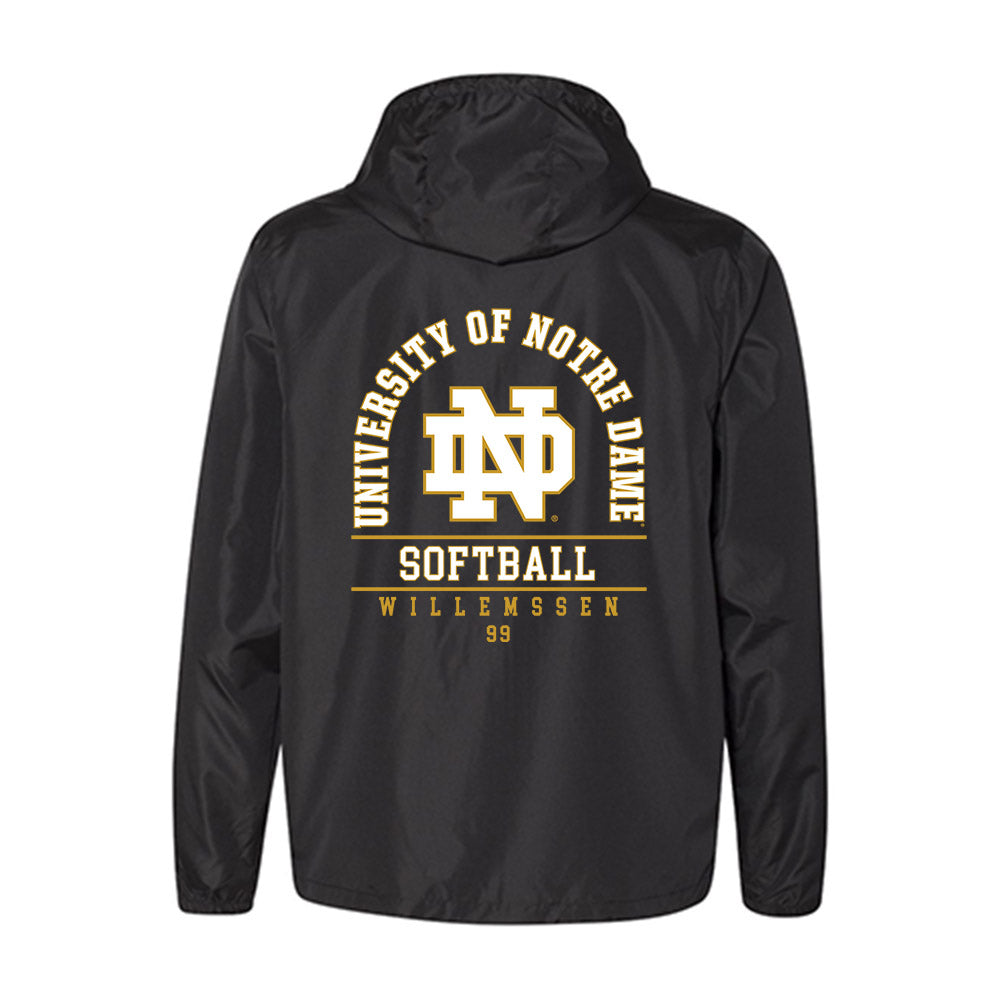 Notre Dame - NCAA Softball : Christina Willemssen - Windbreaker-1