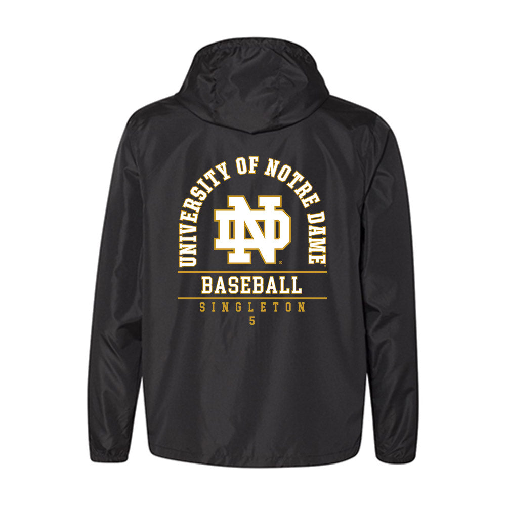 Notre Dame - NCAA Baseball : Dylan Singleton - Windbreaker-1