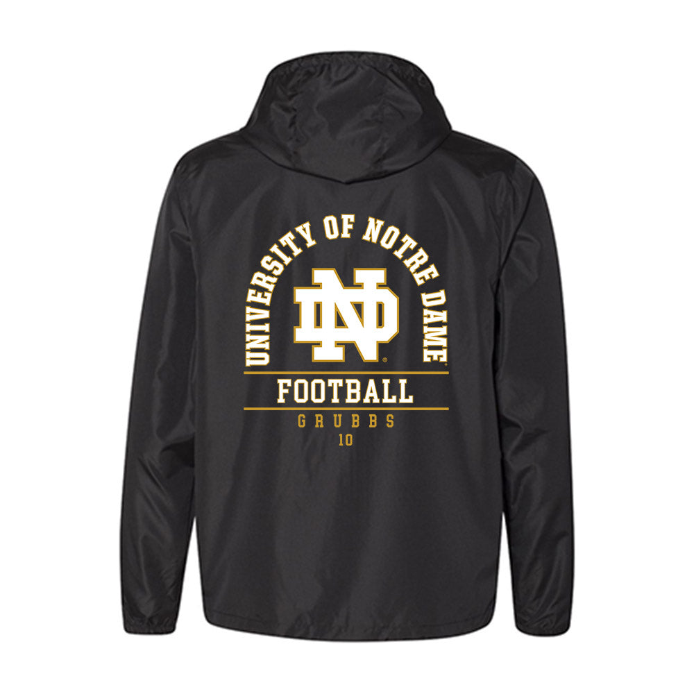Notre Dame - NCAA Football : Noah Grubbs - Windbreaker-1