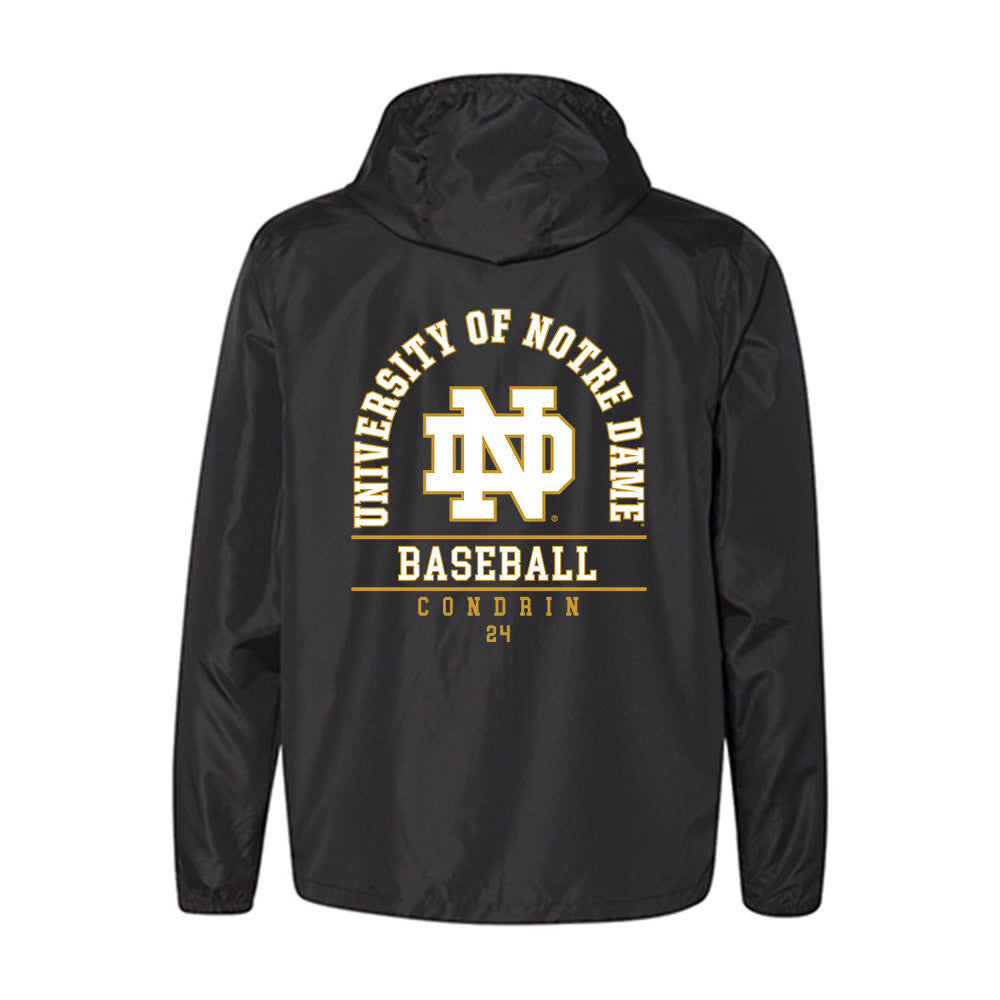 Notre Dame - NCAA Baseball : Luke Condrin - Windbreaker-1