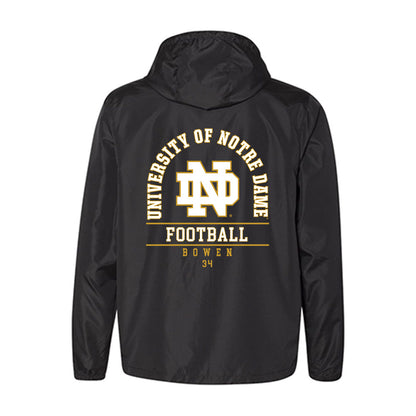 Notre Dame - NCAA Football : Drayk Bowen - Windbreaker-1