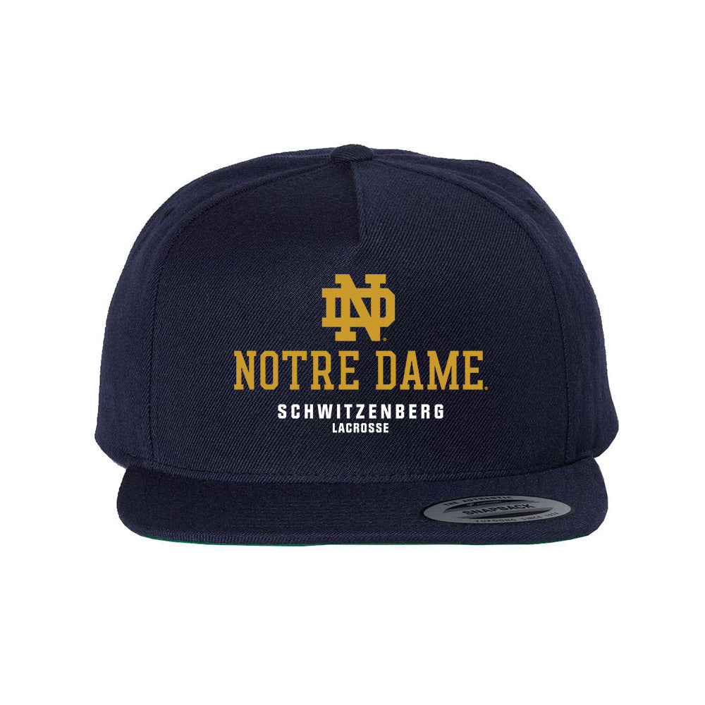 Notre Dame - NCAA Men's Lacrosse : Nate Schwitzenberg - Snapback Hat-0
