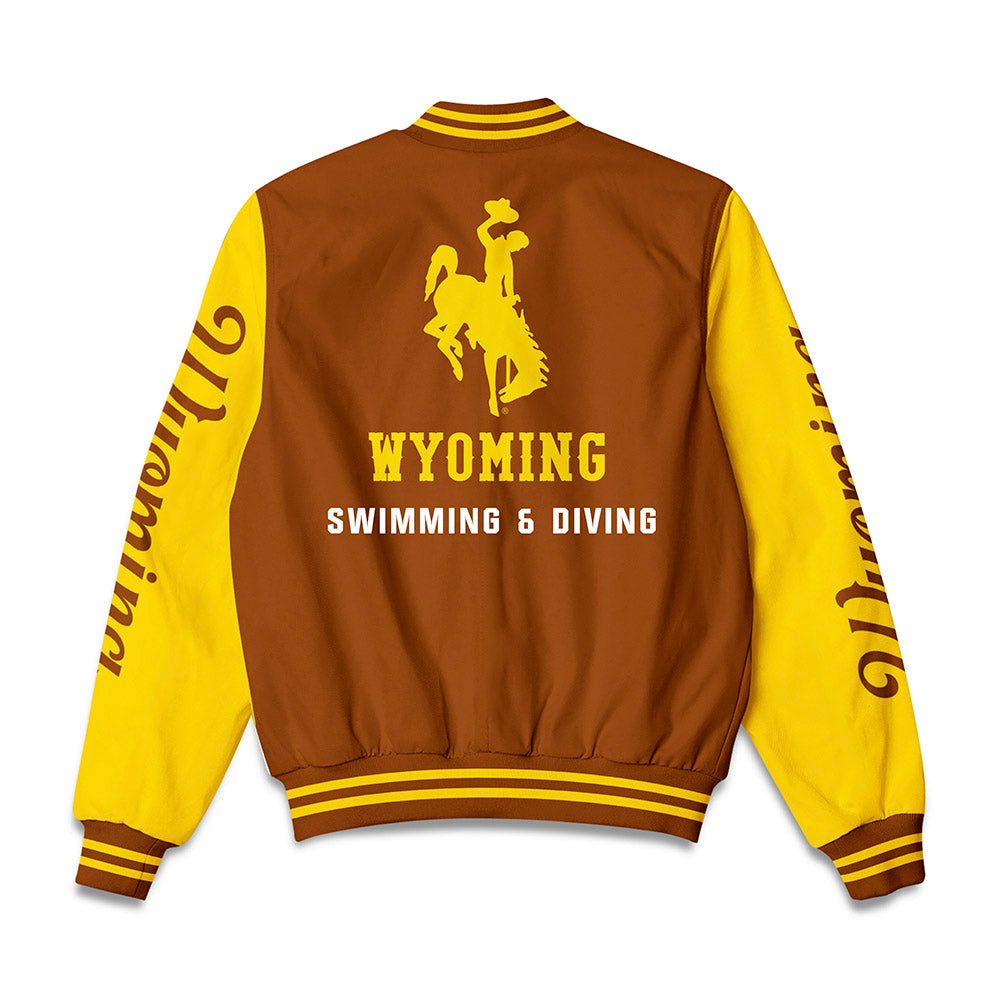 Wyoming - NCAA Women's Swimming & Diving : Ella Lesnever - Bomber Jacket-1