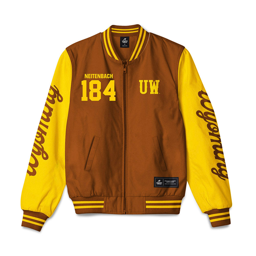 Wyoming - NCAA Wrestling : Eddie Neitenbach - Bomber Jacket-0
