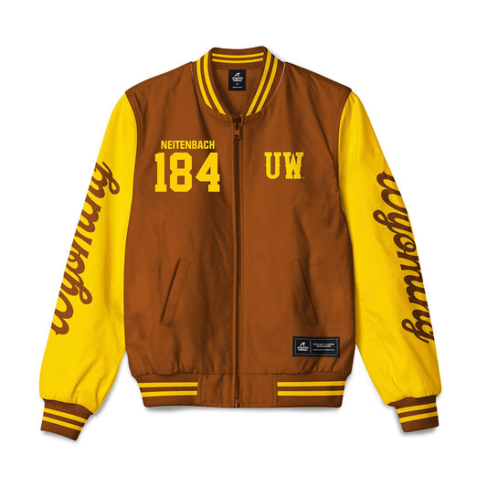 Wyoming - NCAA Wrestling : Eddie Neitenbach - Bomber Jacket-0